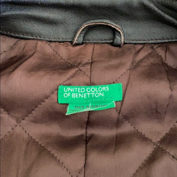 Benetton Leather Jacket - Picture 2 of 4